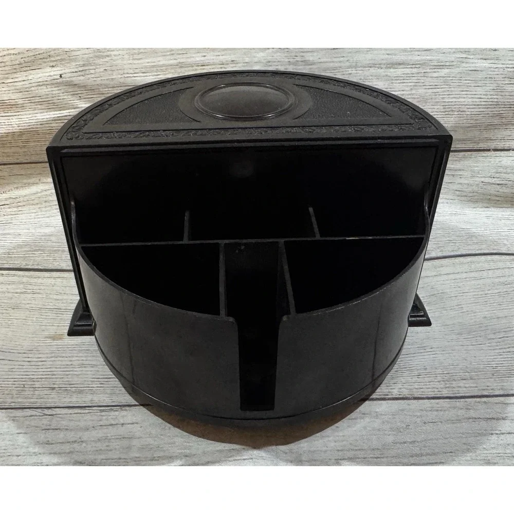 Vintage Bakelite Roto Tray Cigarette Humidor Art Deco Rotating Smoking Set GTb10